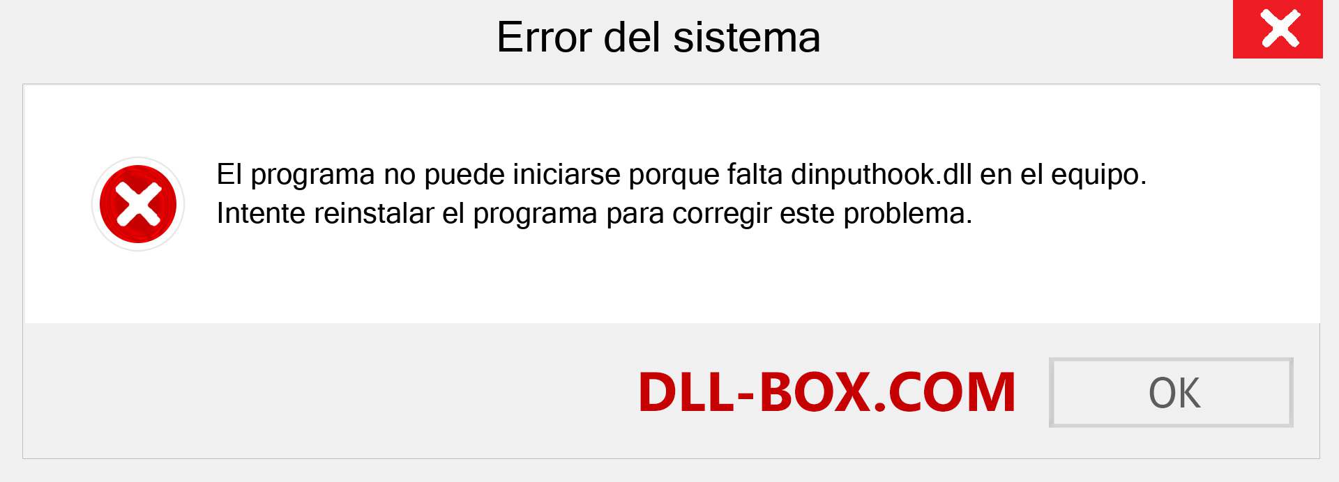 ¿Falta el archivo dinputhook.dll ?. Descargar para Windows 7, 8, 10 - Corregir dinputhook dll Missing Error en Windows, fotos, imágenes